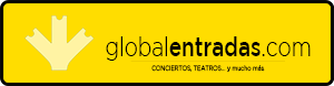 globalentradas, logotipo horizontal sobre amarillo