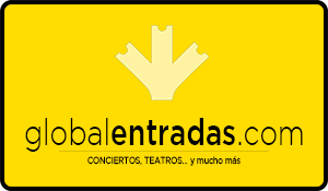 globalentradas, logotipo vertical sobre amarillo
