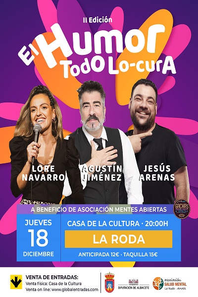 EL HUMOR TODO LO-CURA LA RODA  - Gala de Humor a beneficio Salud Mental  - Auditorio Casa de la Cultura (La Roda)