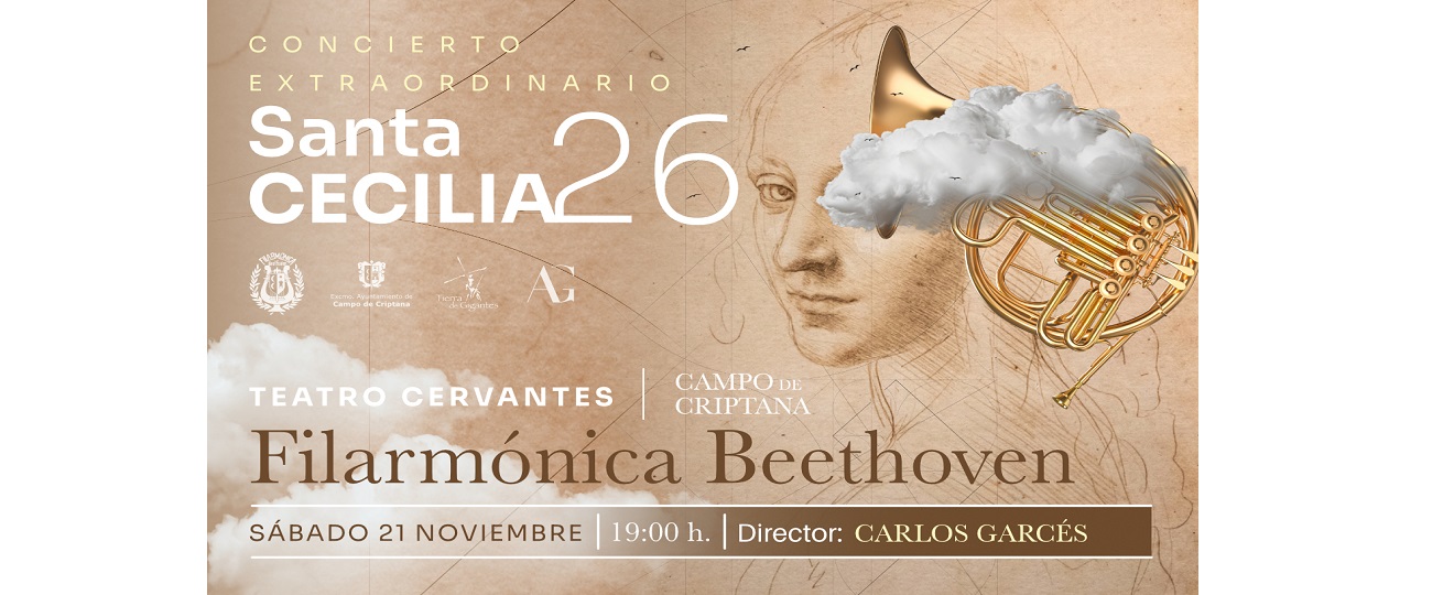 Concierto Extraordinario de Santa Cecilia 2026 a cargo de la Banda de Música “Filarmónica Beethoven”. 
