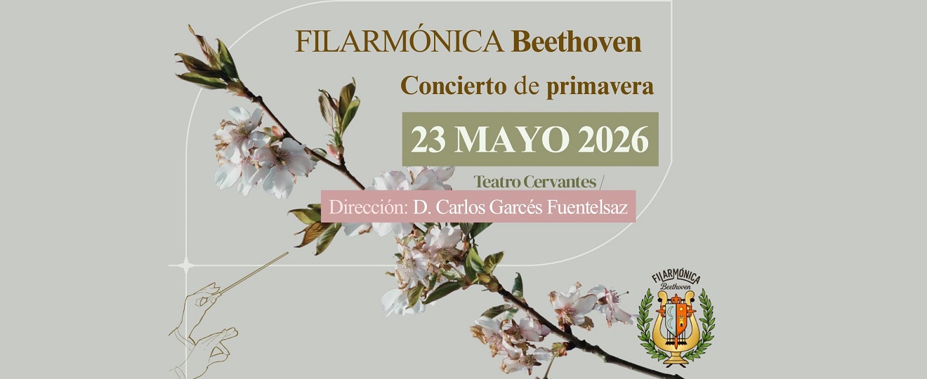 Concierto de primavera 2026 a cargo de la Banda de Música “Filarmónica Beethoven”. 