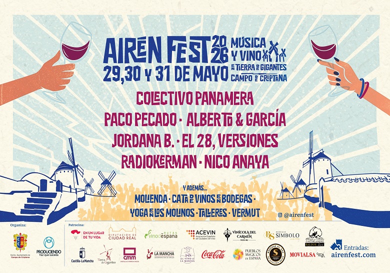 AIREN FEST, música y vino en Tierra de Gigantes. (Abono) - Cerro de la Paz (Campo de Criptana)