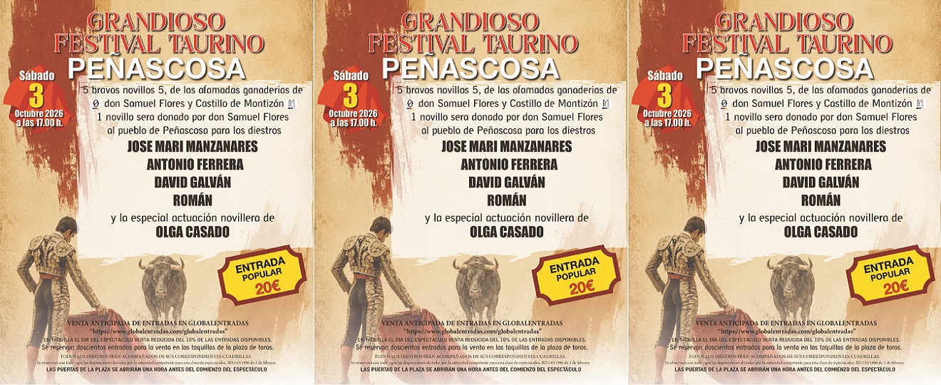 Grandioso Festival Taurino en Peñascosa