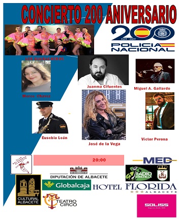 Concierto 200 aniversario del Cuerpo Policía Nacional de Albacete, en favor de Cáritas Diocesana de Albacete